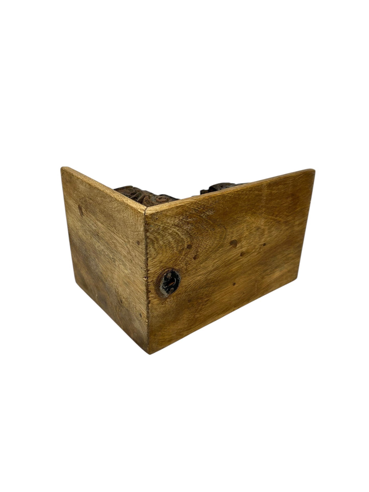 Ancient Wooden Fine Hand Carved Bracket Wall Decor Shelf Old Wood Statue Holder