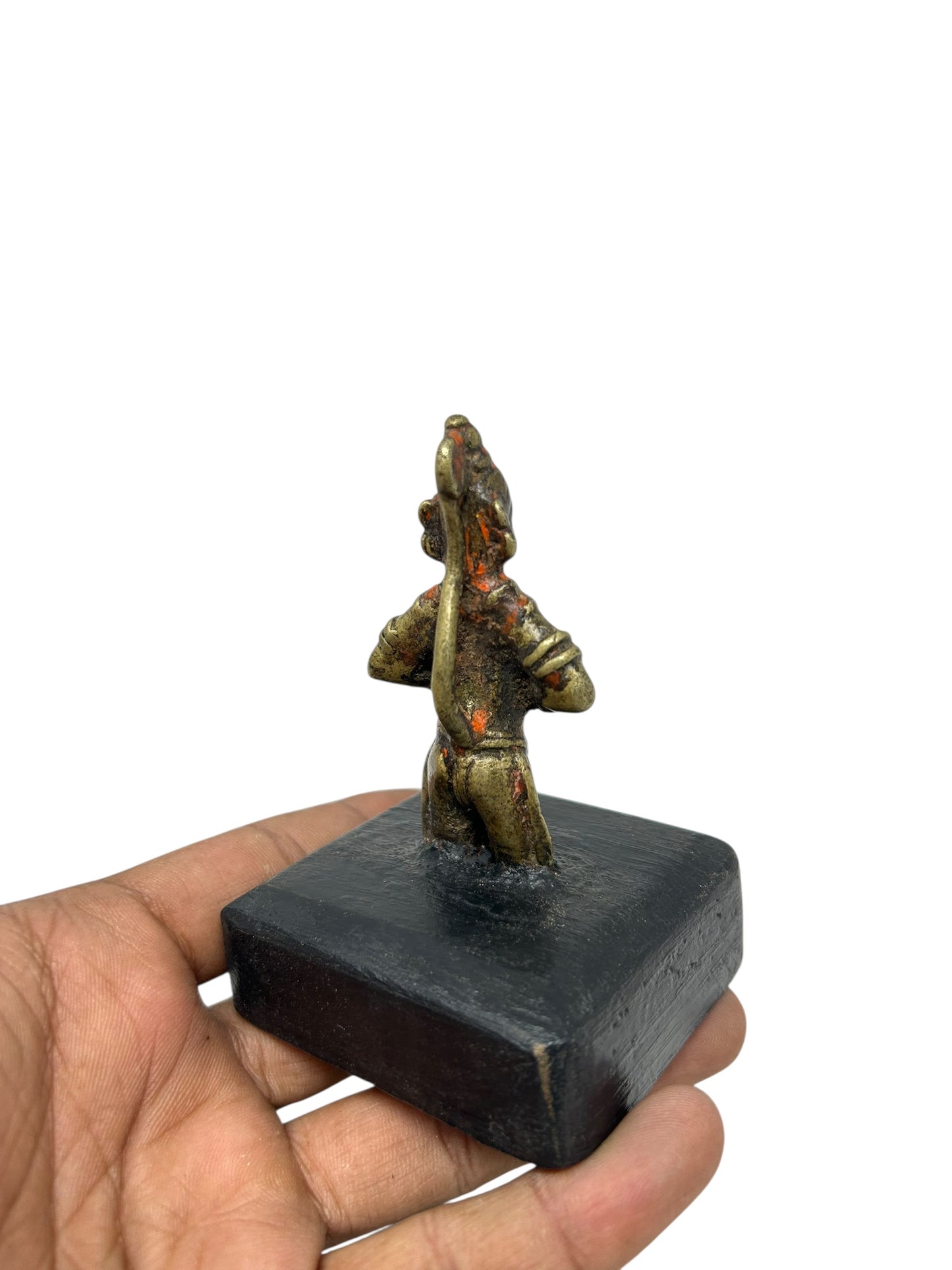 Ancient brass Hanuman statue old solid brass Hindu God Hanuman figurine