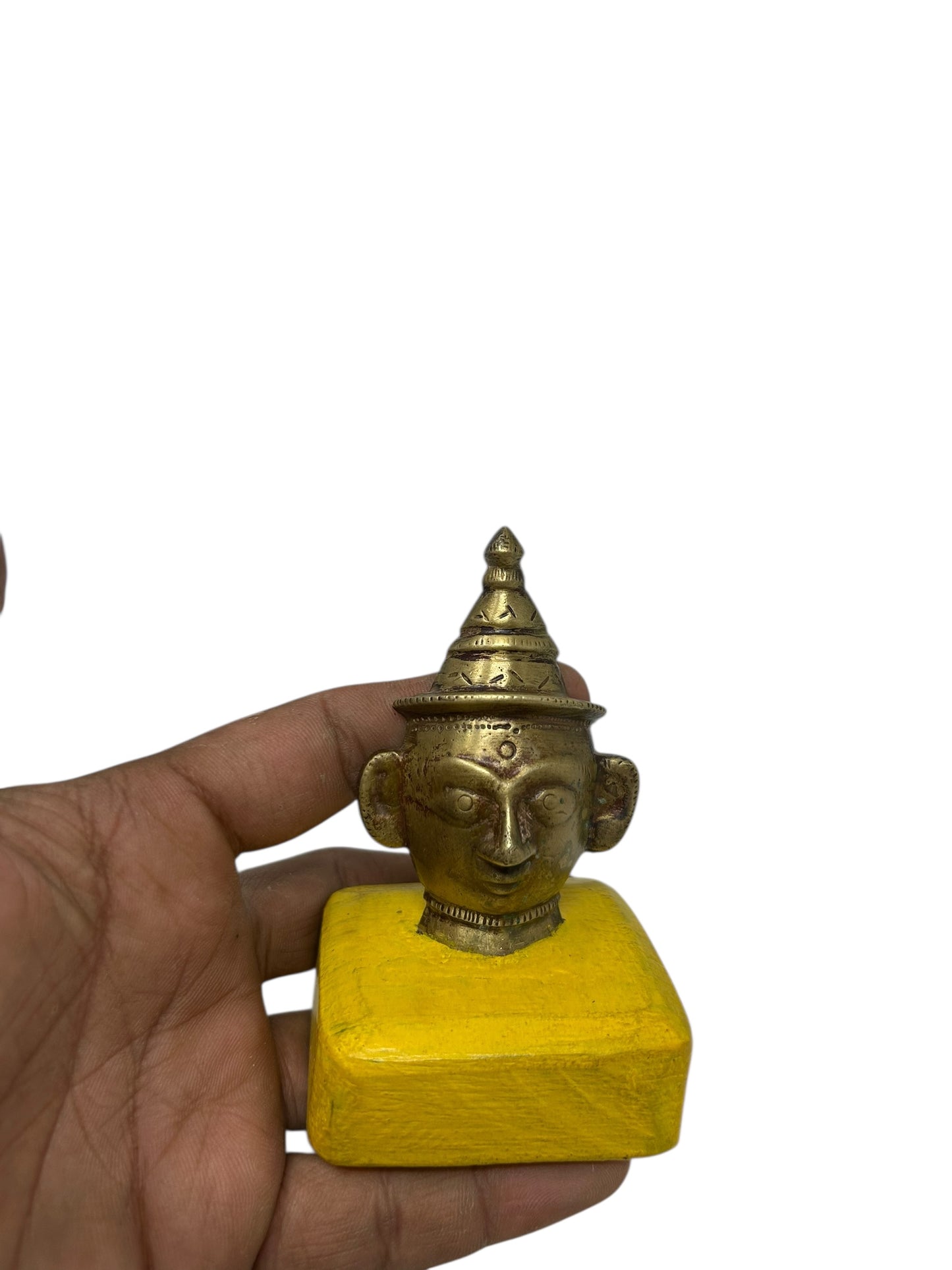 Antique Brass Mukhalingam Old Brass Mukhalingam On Stand