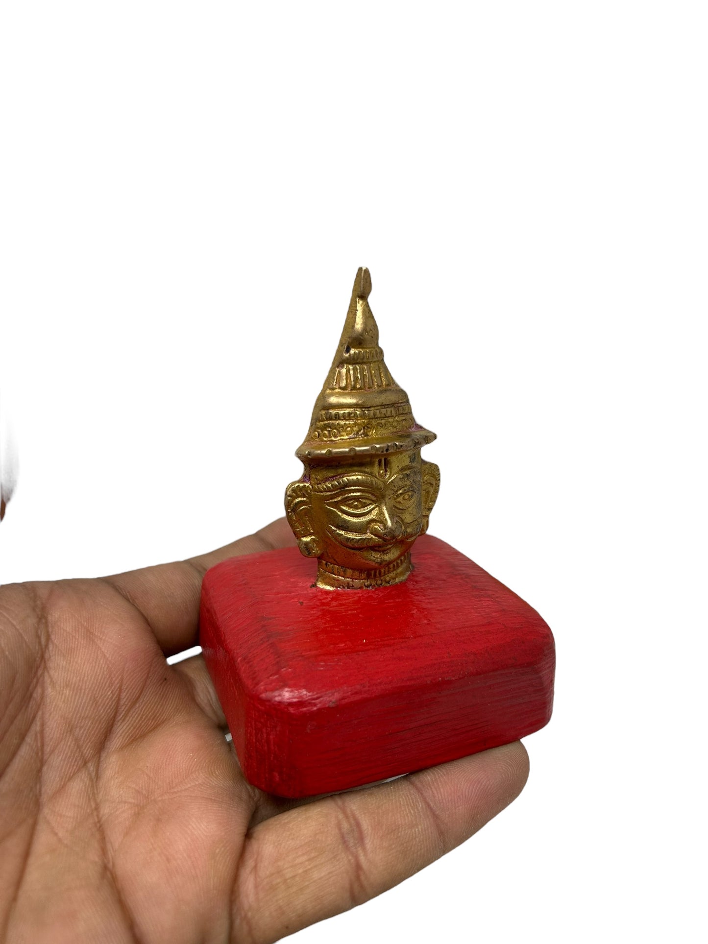 Antique Brass Mukhalingam Old Brass Mukhalingam On Stand