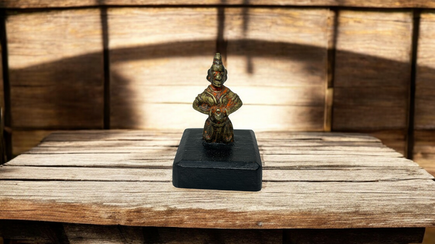 Ancient brass Hanuman statue old solid brass Hindu God Hanuman figurine