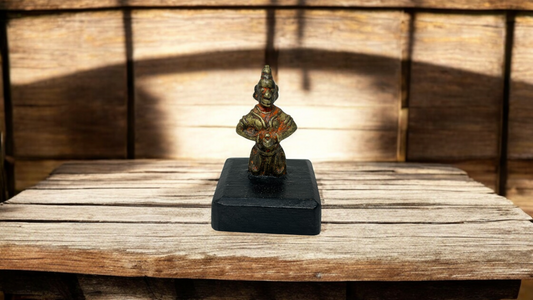 Ancient brass Hanuman statue old solid brass Hindu God Hanuman figurine