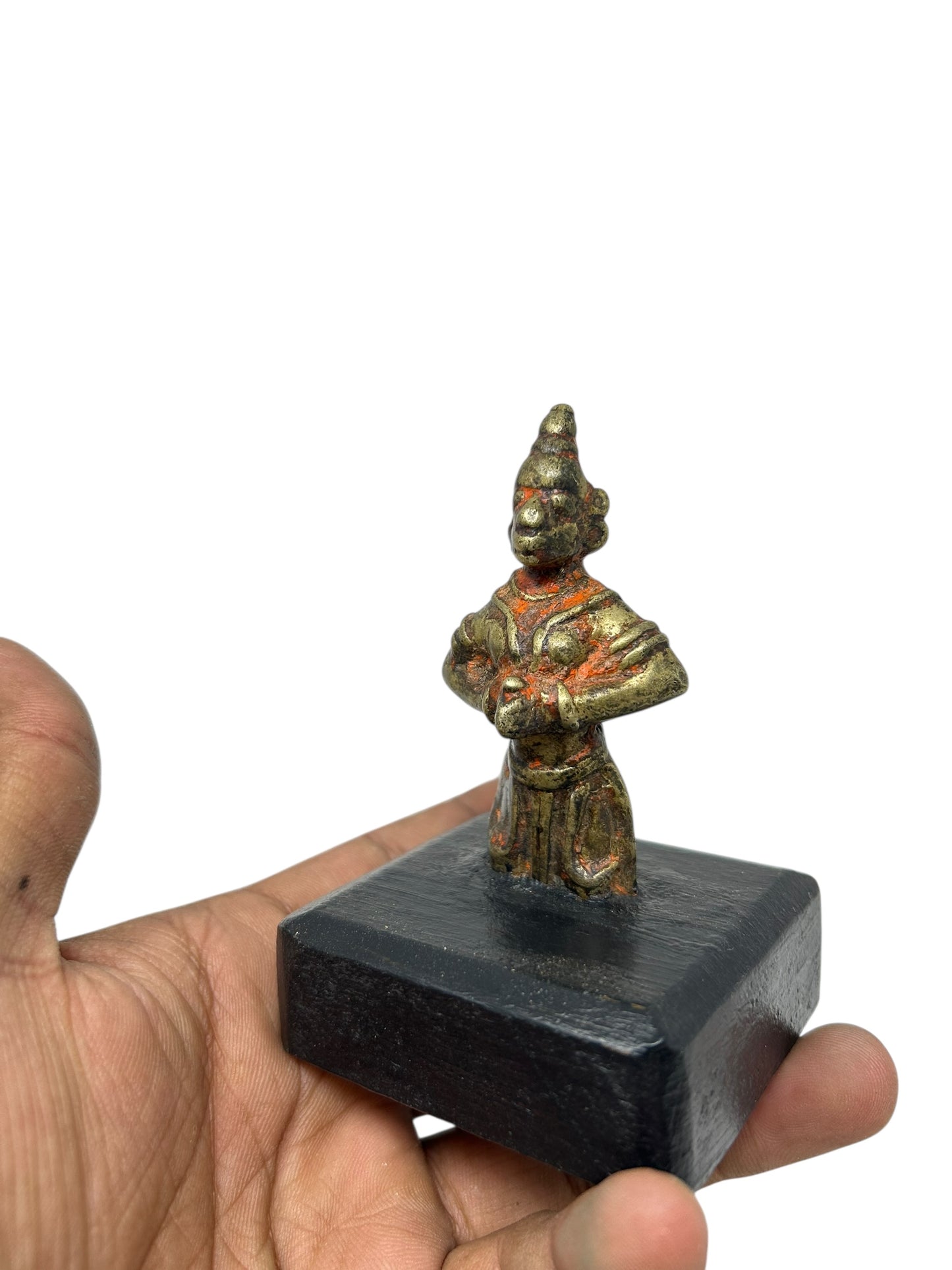 Ancient brass Hanuman statue old solid brass Hindu God Hanuman figurine